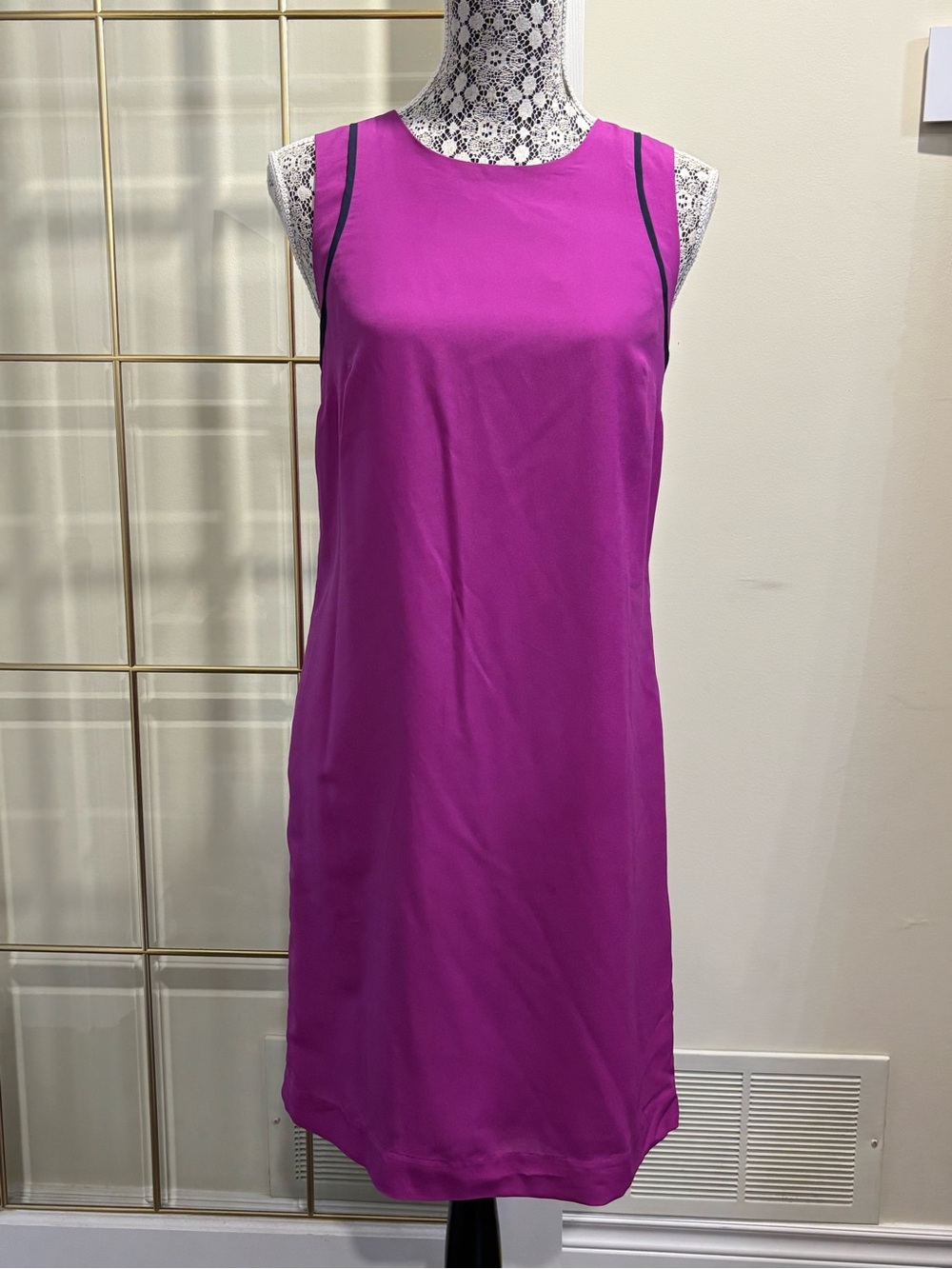 Banana Republic Vivid Magenta-Purple Sleeveless Shift Dress